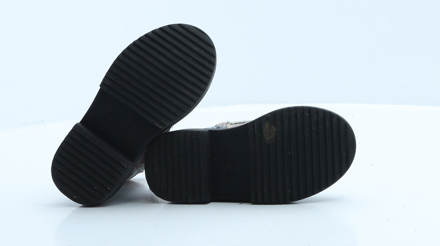 Primark Girls Multicoloured Tie Dye Leather Combat Boot UK 7 24