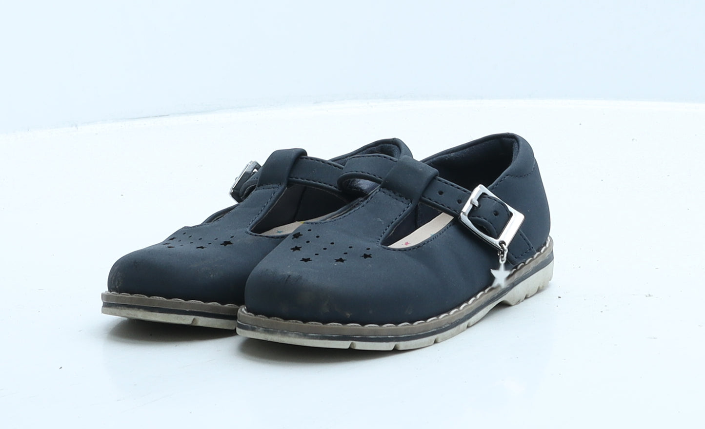NEXT Girls Black Leather Ballet Flat UK 6