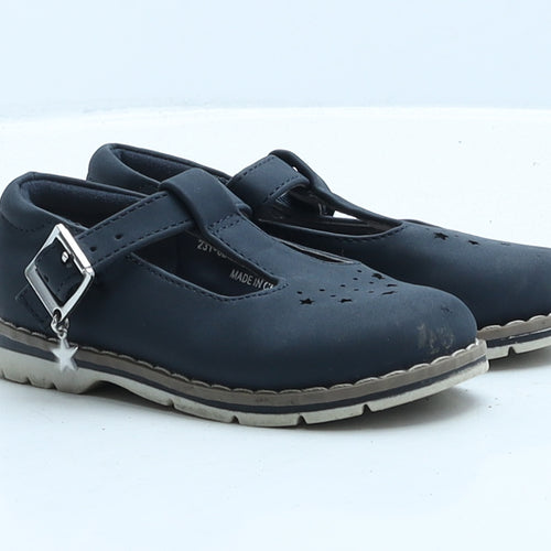 NEXT Girls Black Leather Ballet Flat UK 6