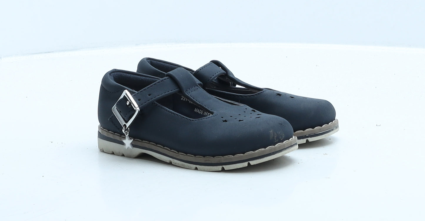 NEXT Girls Black Leather Ballet Flat UK 6