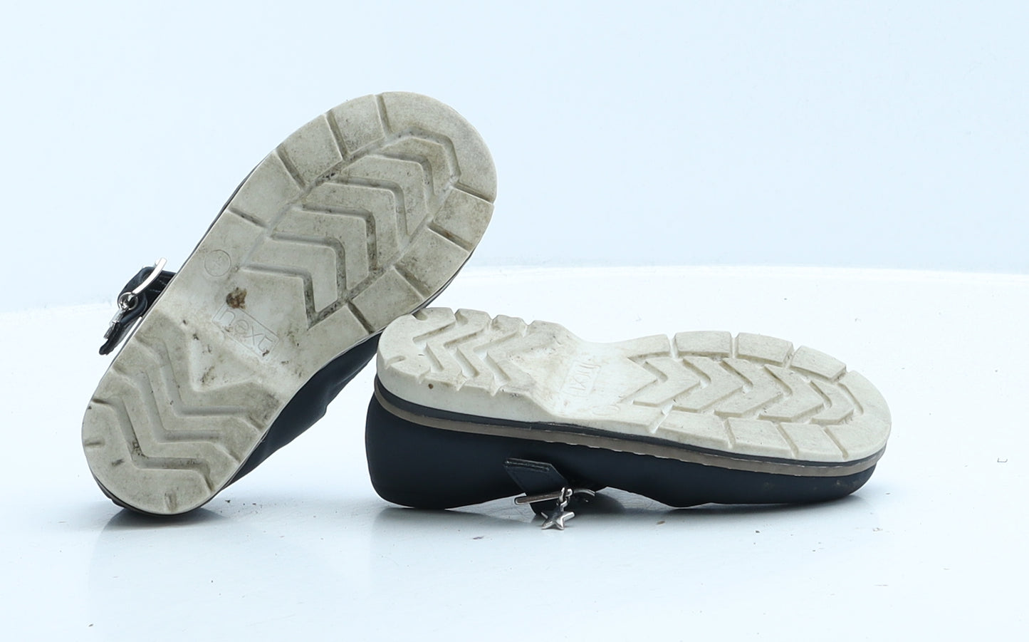NEXT Girls Black Leather Ballet Flat UK 6