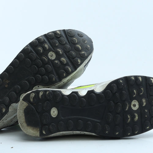 Preworn Girls Green Colourblock Polyester Trainer UK 7