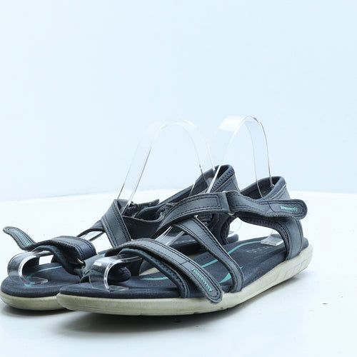 ECCO Womens Blue Leather Strappy Sandal UK 6 39