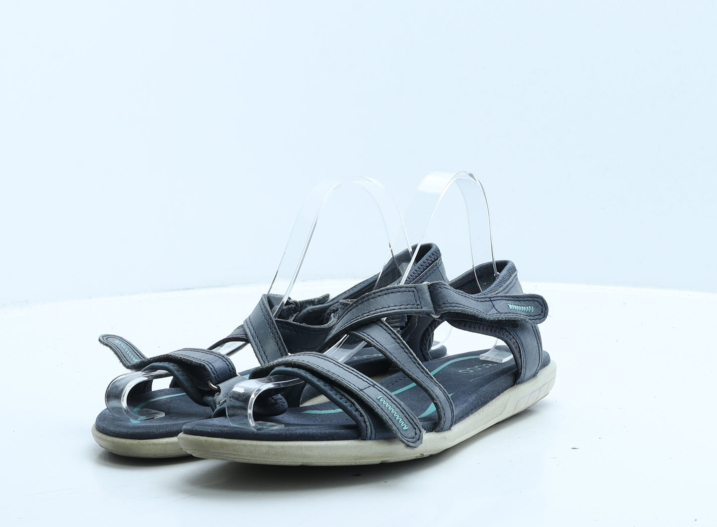 ECCO Womens Blue Leather Strappy Sandal UK 6 39