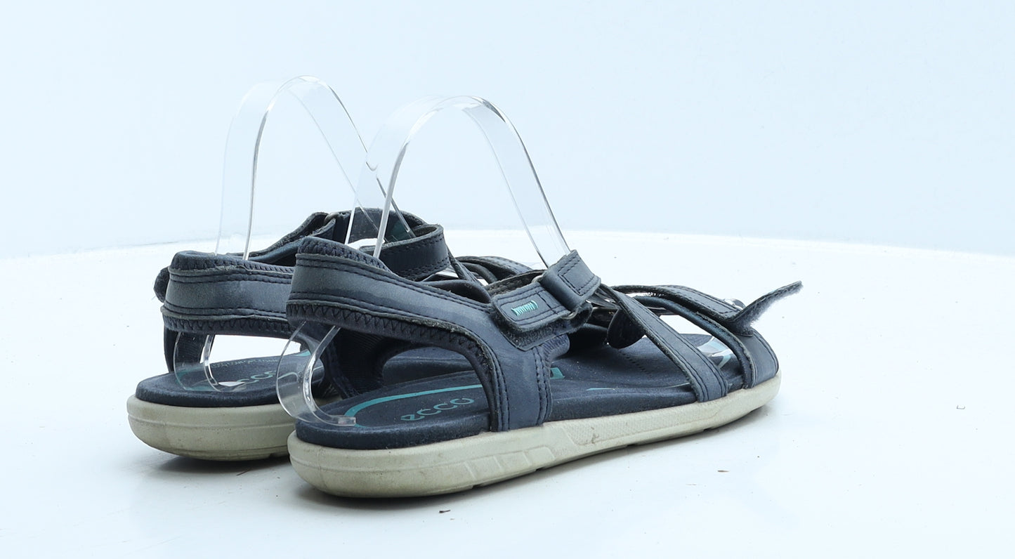 ECCO Womens Blue Leather Strappy Sandal UK 6 39