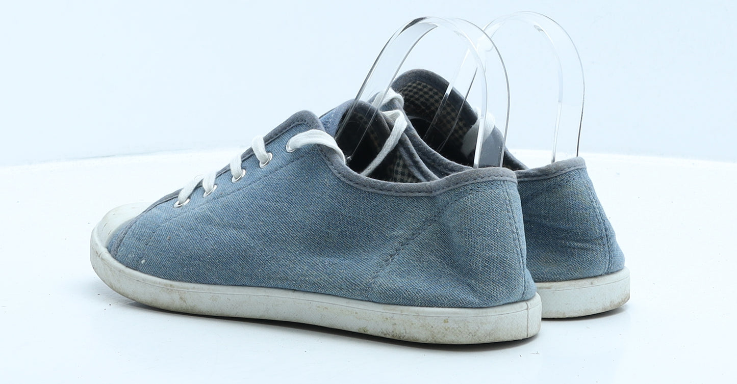 George Womens Blue Polyester Trainer UK 6