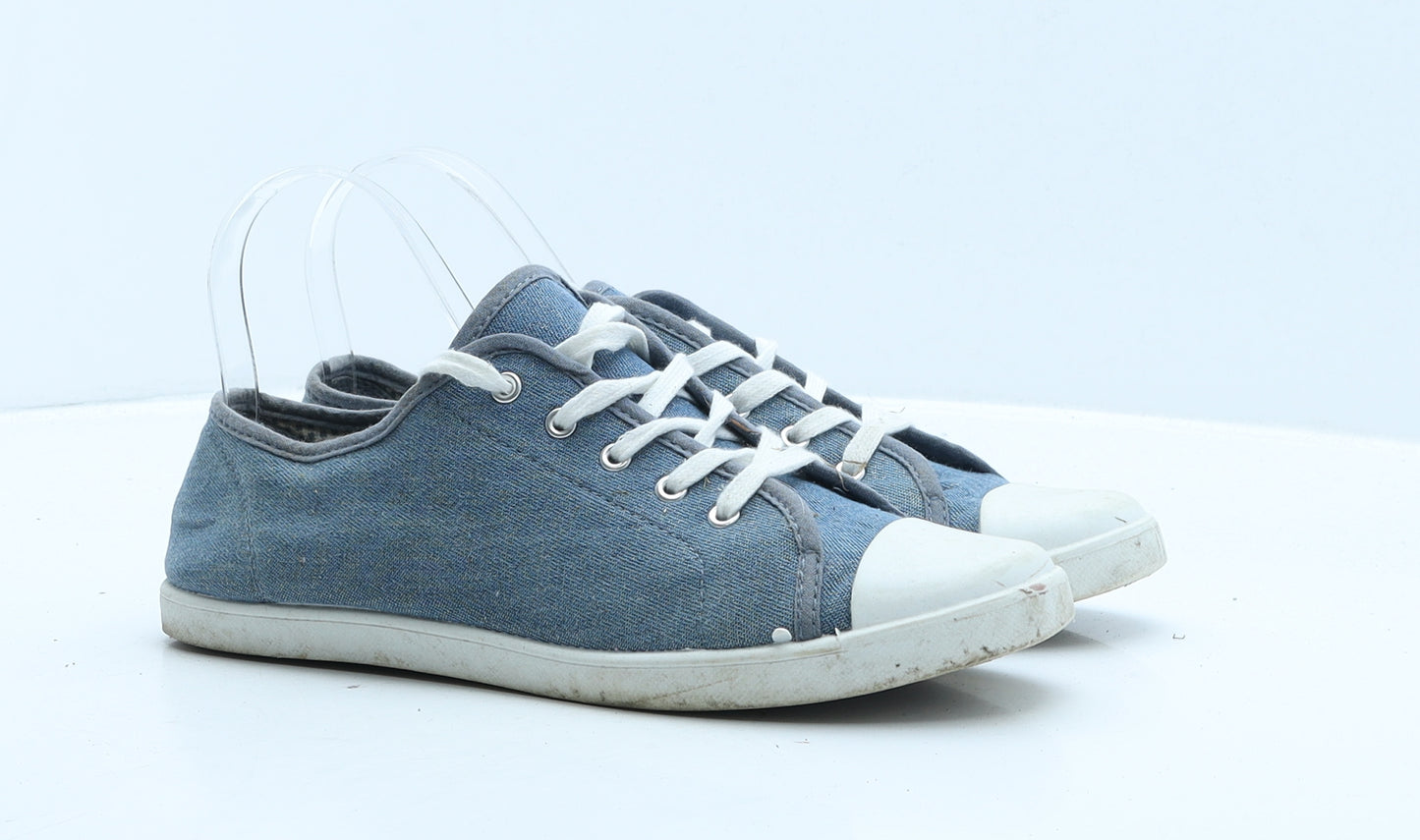 George Womens Blue Polyester Trainer UK 6