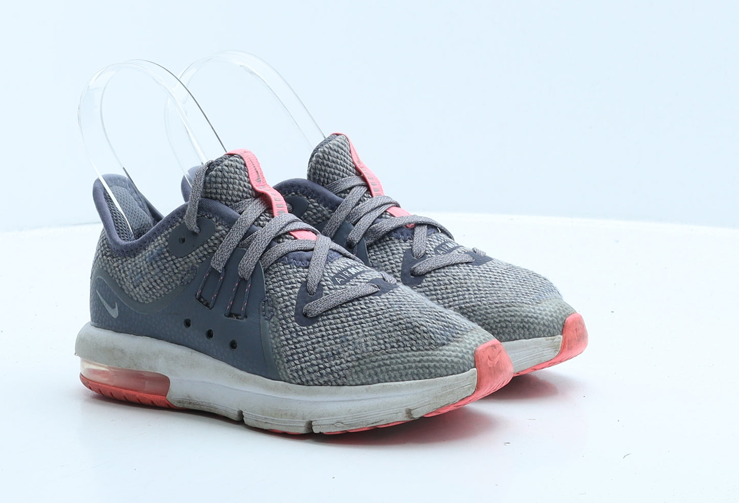 Nike Girls Grey Polyester Trainer UK 11 28
