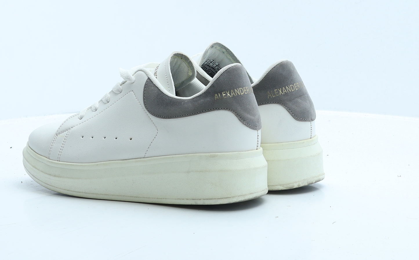 Alexander McQueen Womens White Leather Trainer UK 5 38