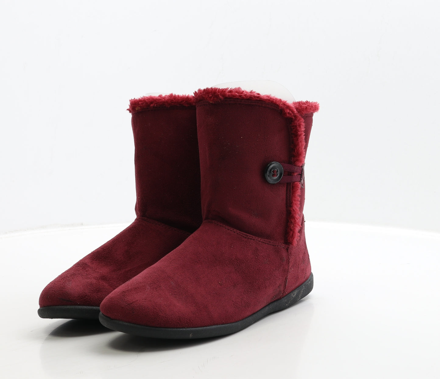 Cringles Womens Red Suede Shearling Style Boot UK 6 39