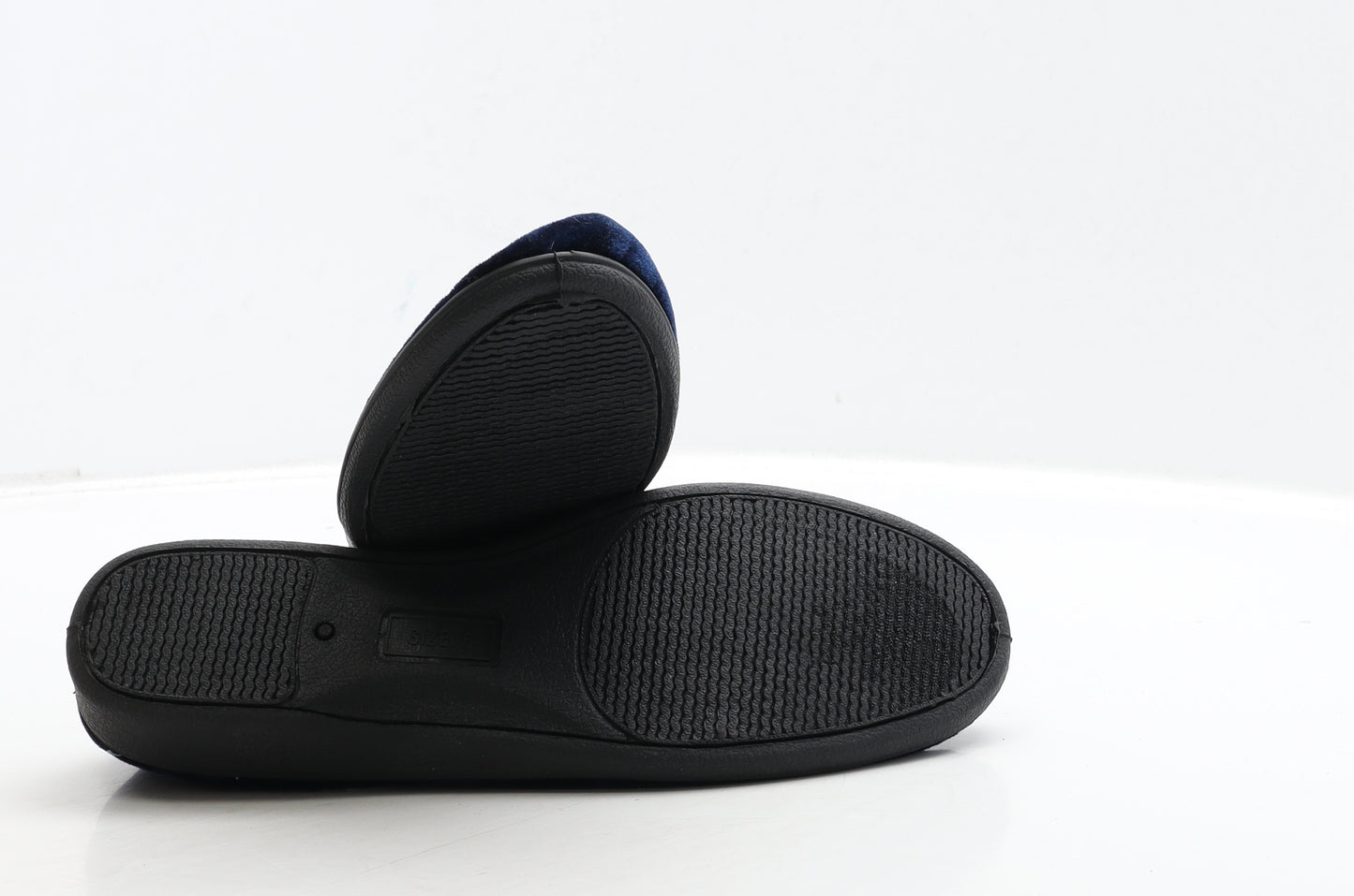 Slumberz Womens Blue Floral Polyester Loafer Slipper UK 39