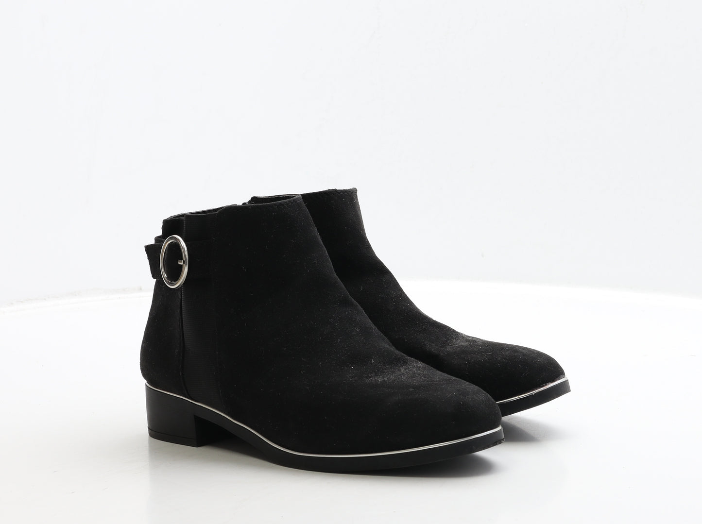 Primark Womens Black Suede Chelsea Boot UK 4 37