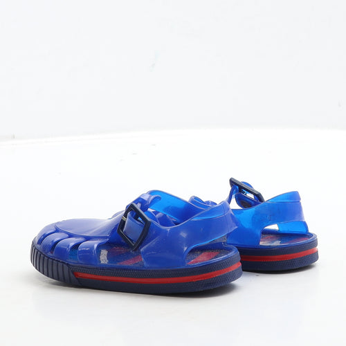 Preworn Boys Blue Rubber Slingback Sandal UK 6 24