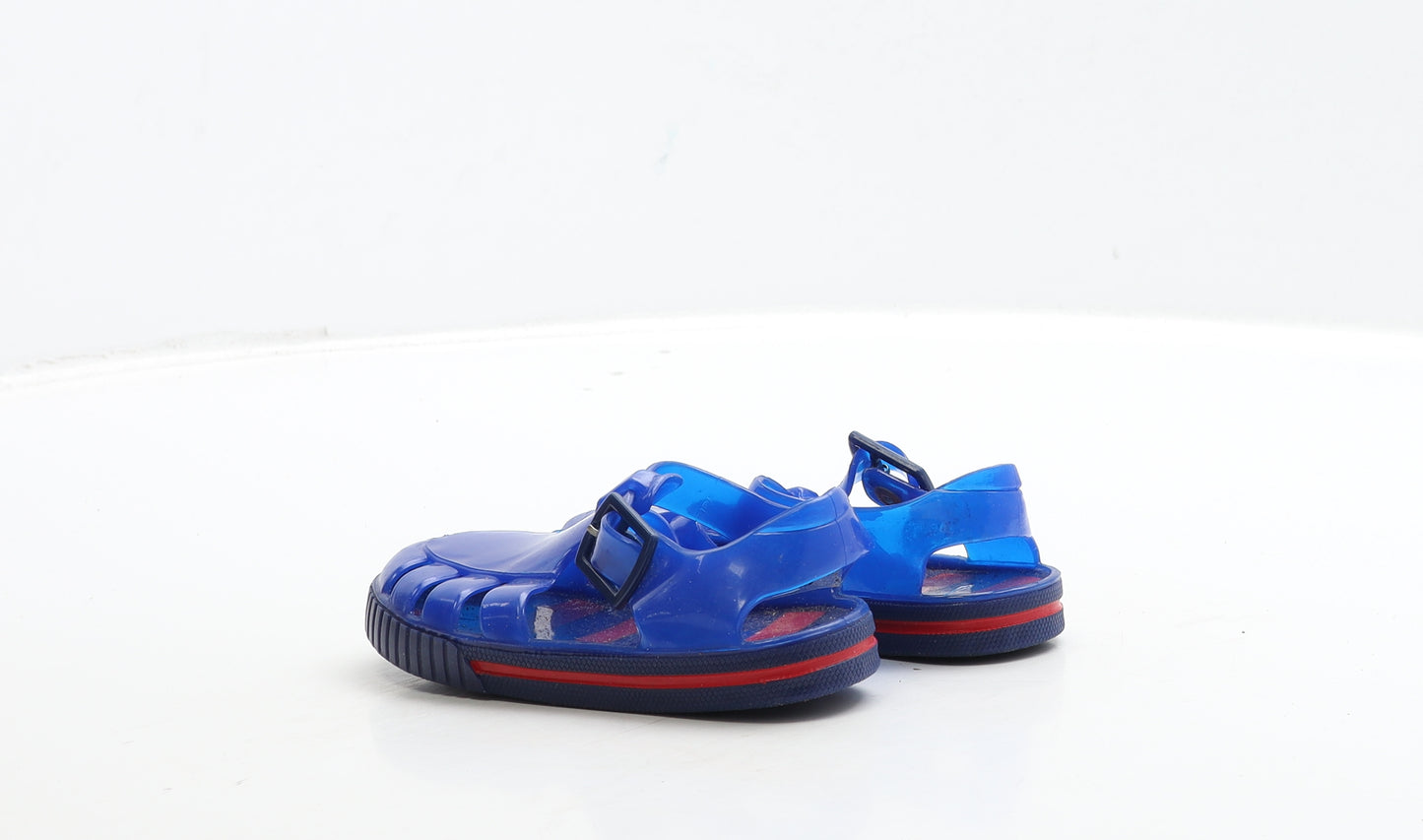 Preworn Boys Blue Rubber Slingback Sandal UK 6 24