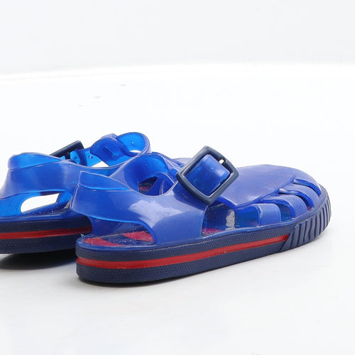 Preworn Boys Blue Rubber Slingback Sandal UK 6 24