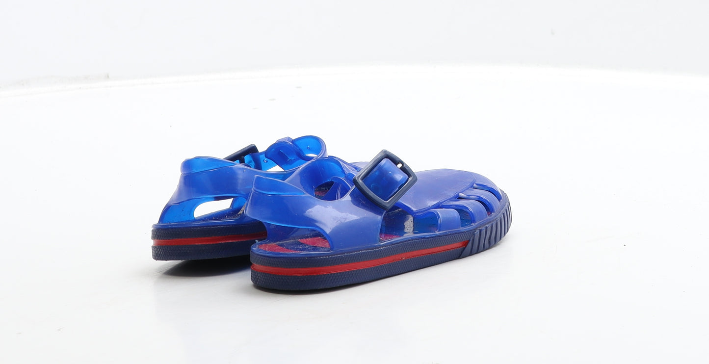 Preworn Boys Blue Rubber Slingback Sandal UK 6 24