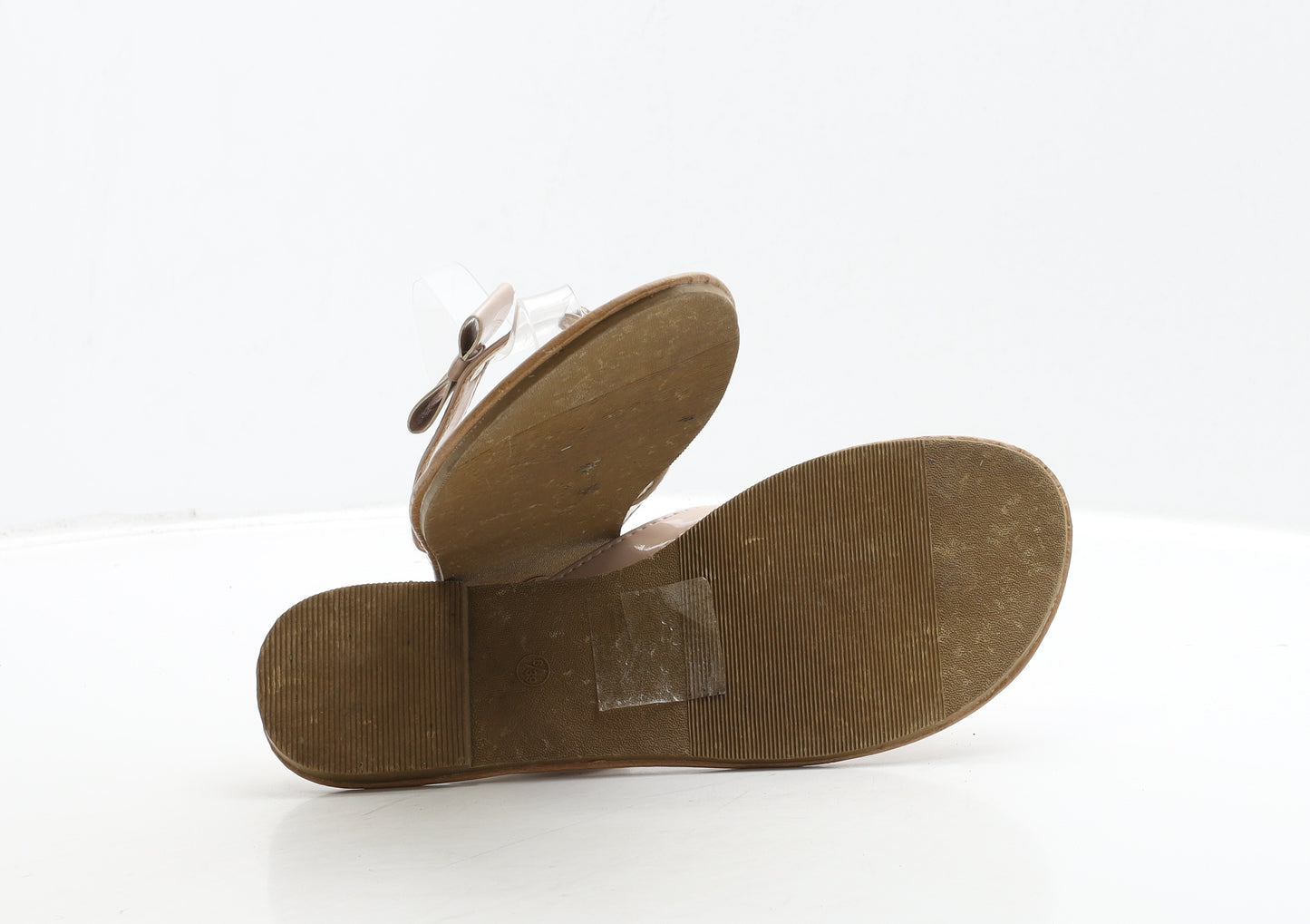 Atmosphere Womens Beige Polyester Thong Sandal UK 6 39