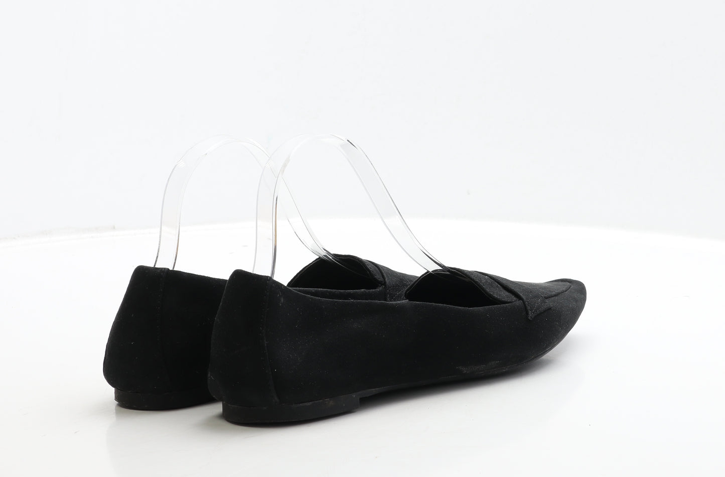 NEXT Womens Black Suede Loafer Flat UK 7 41