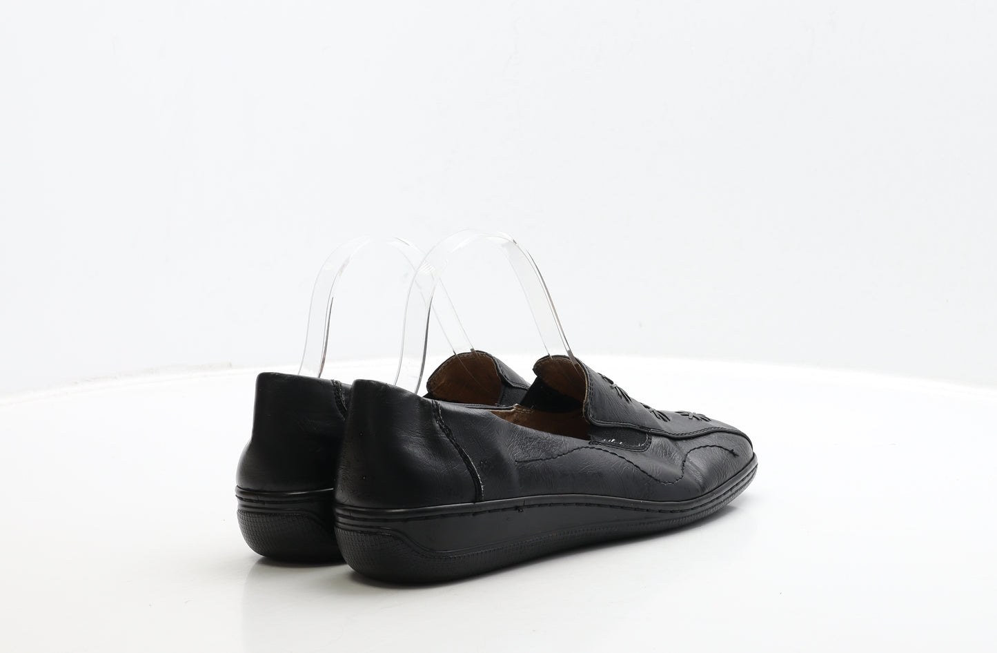 Cotton Traders Womens Black Leather Loafer Flat UK 6 39