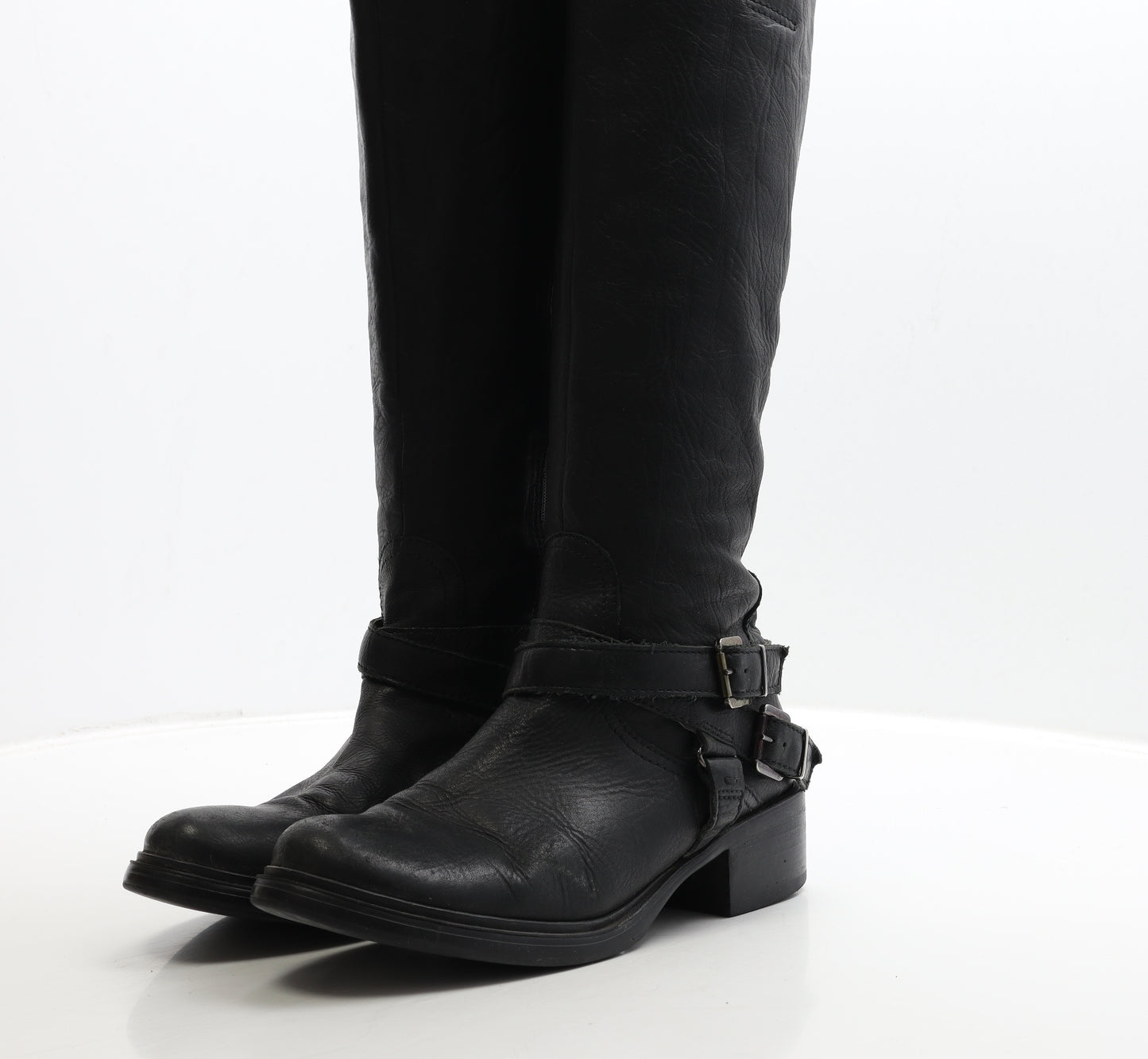 Clarks Womens Black Rubber Biker Boot UK 6 39