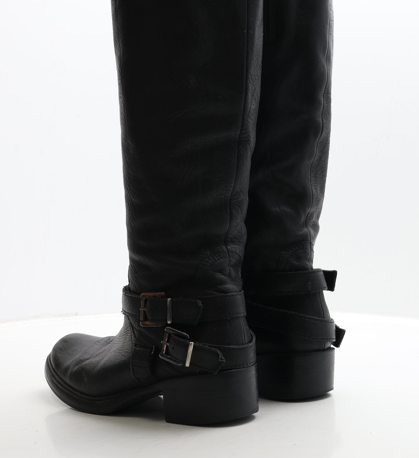 Clarks Womens Black Rubber Biker Boot UK 6 39