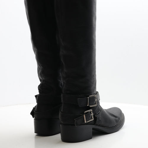 Clarks Womens Black Rubber Biker Boot UK 6 39