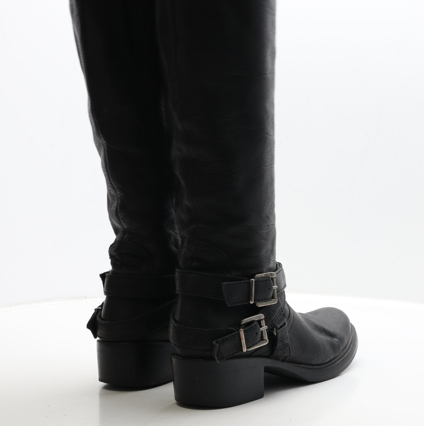 Clarks Womens Black Rubber Biker Boot UK 6 39