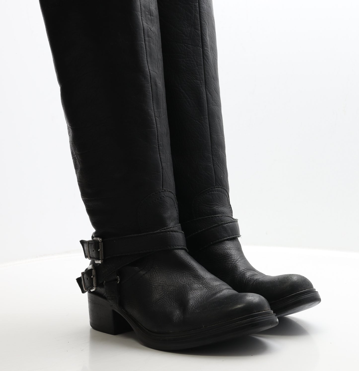 Clarks Womens Black Rubber Biker Boot UK 6 39