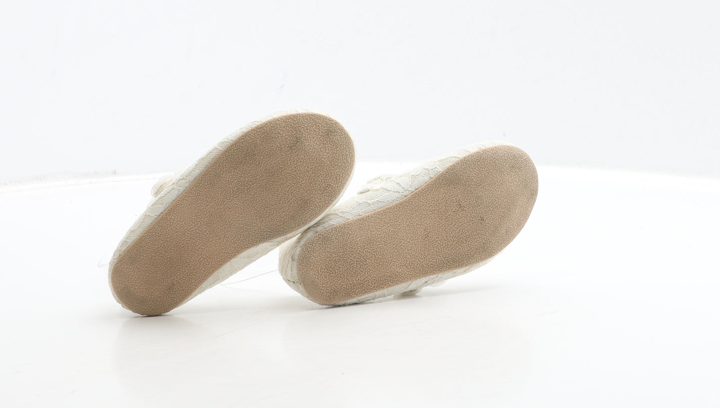 Monsoon Girls White Polyester Flat Dress UK 6 23