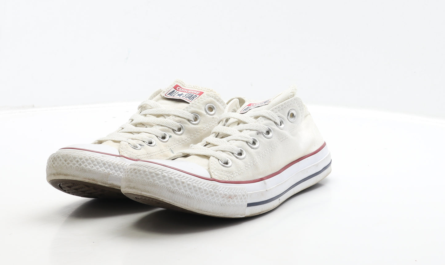 Converse Womens White Fabric Trainer UK 8 41