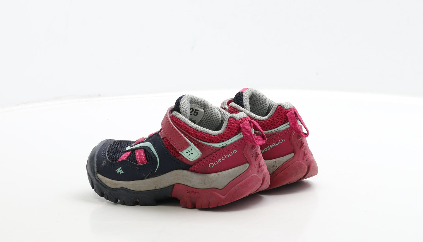 Quechua Girls Pink Polyester Trainer UK 7 25 - CrossRock