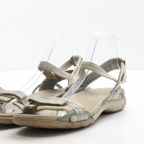 Clarks Womens Beige Polyester Strappy Sandal UK 7 40