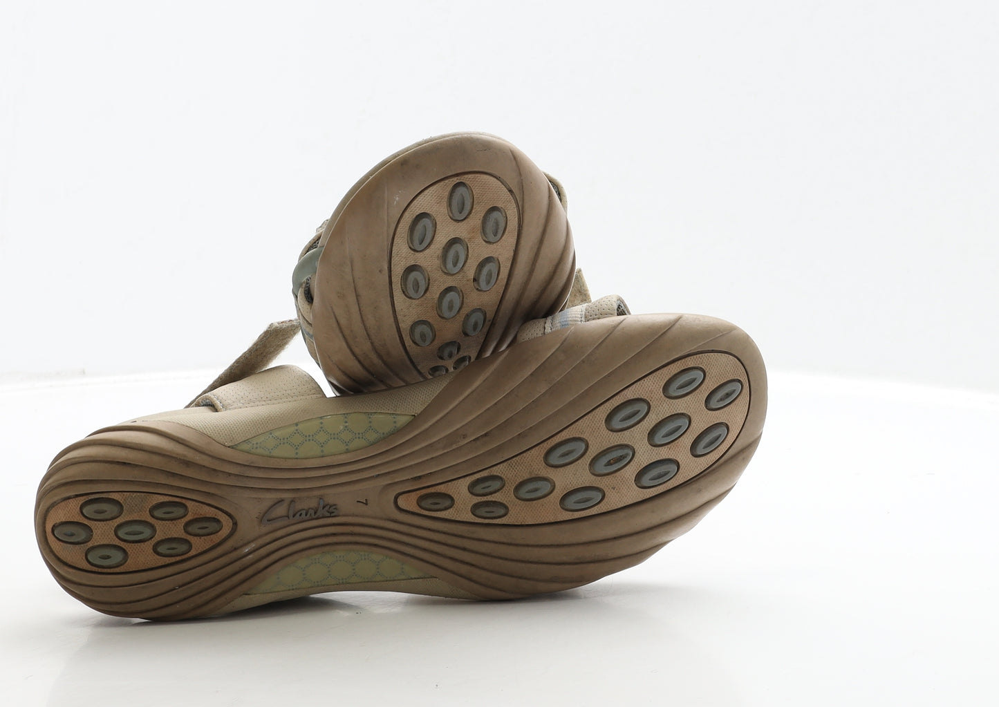 Clarks Womens Beige Polyester Strappy Sandal UK 7 40