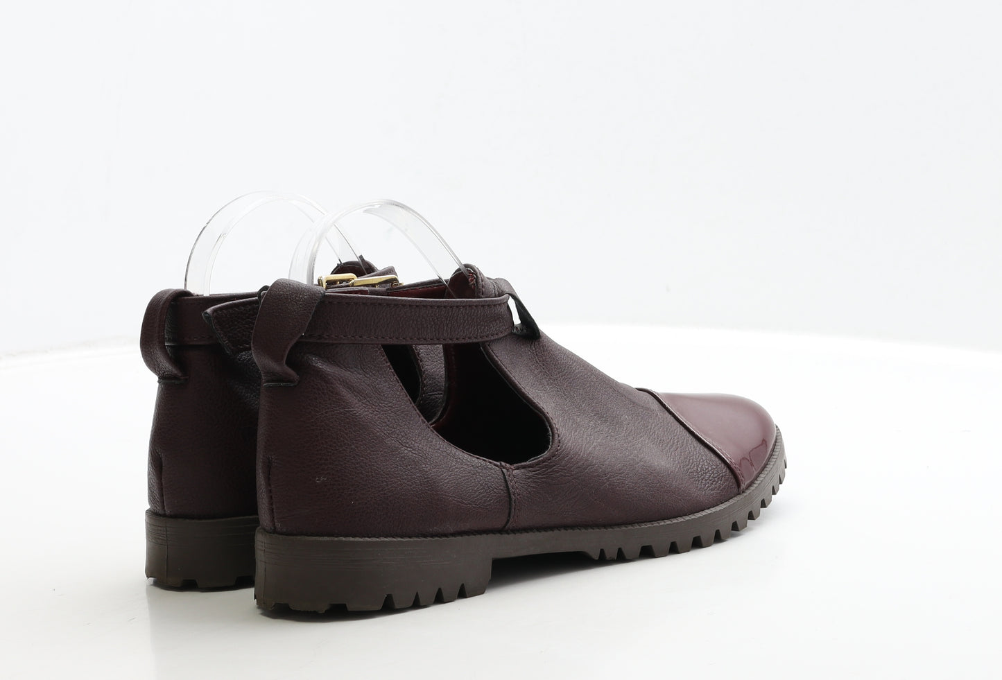 Schuh Womens Red Leather Bootie Boot UK 6 39