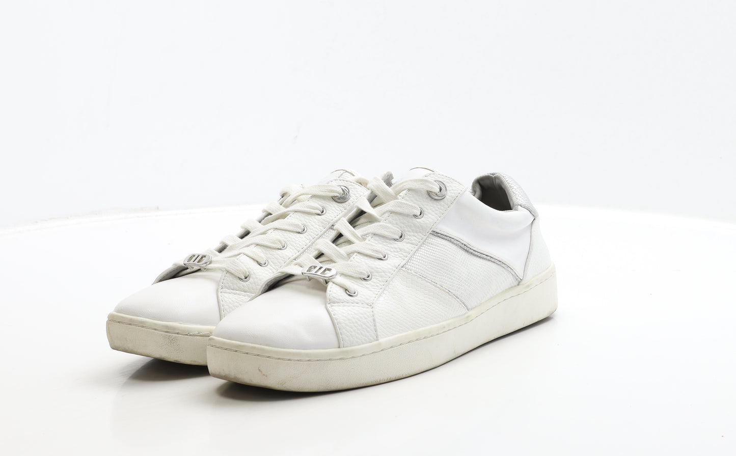 Dune Womens White Polyester Trainer UK 7 40