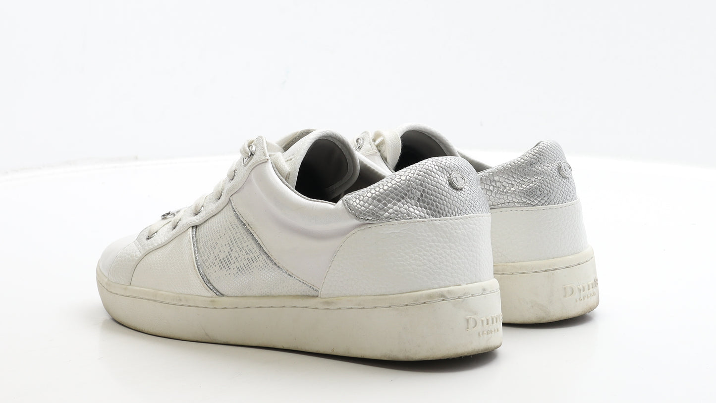 Dune Womens White Polyester Trainer UK 7 40