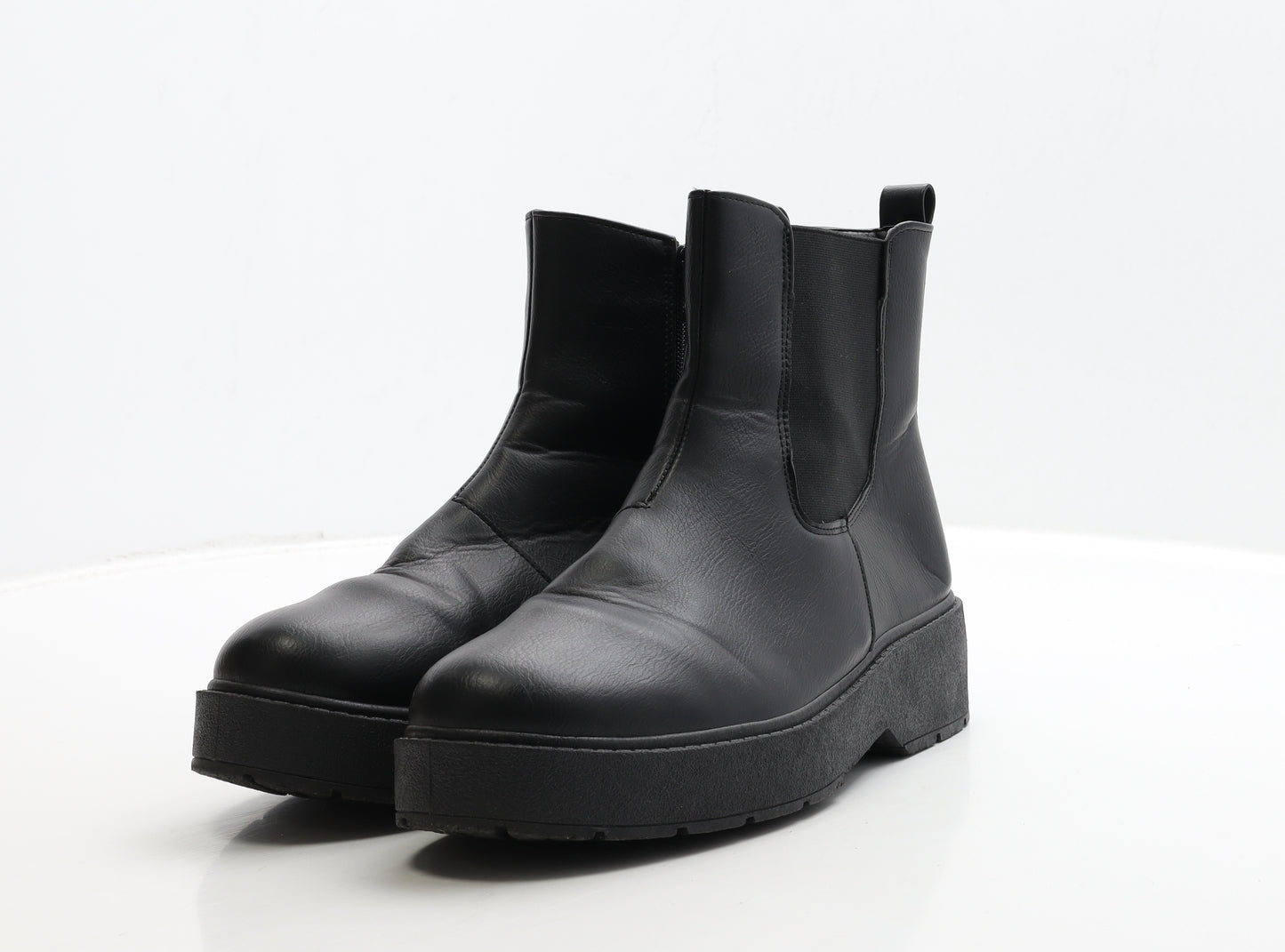 Krush Womens Black Leather Chelsea Boot UK 7 40