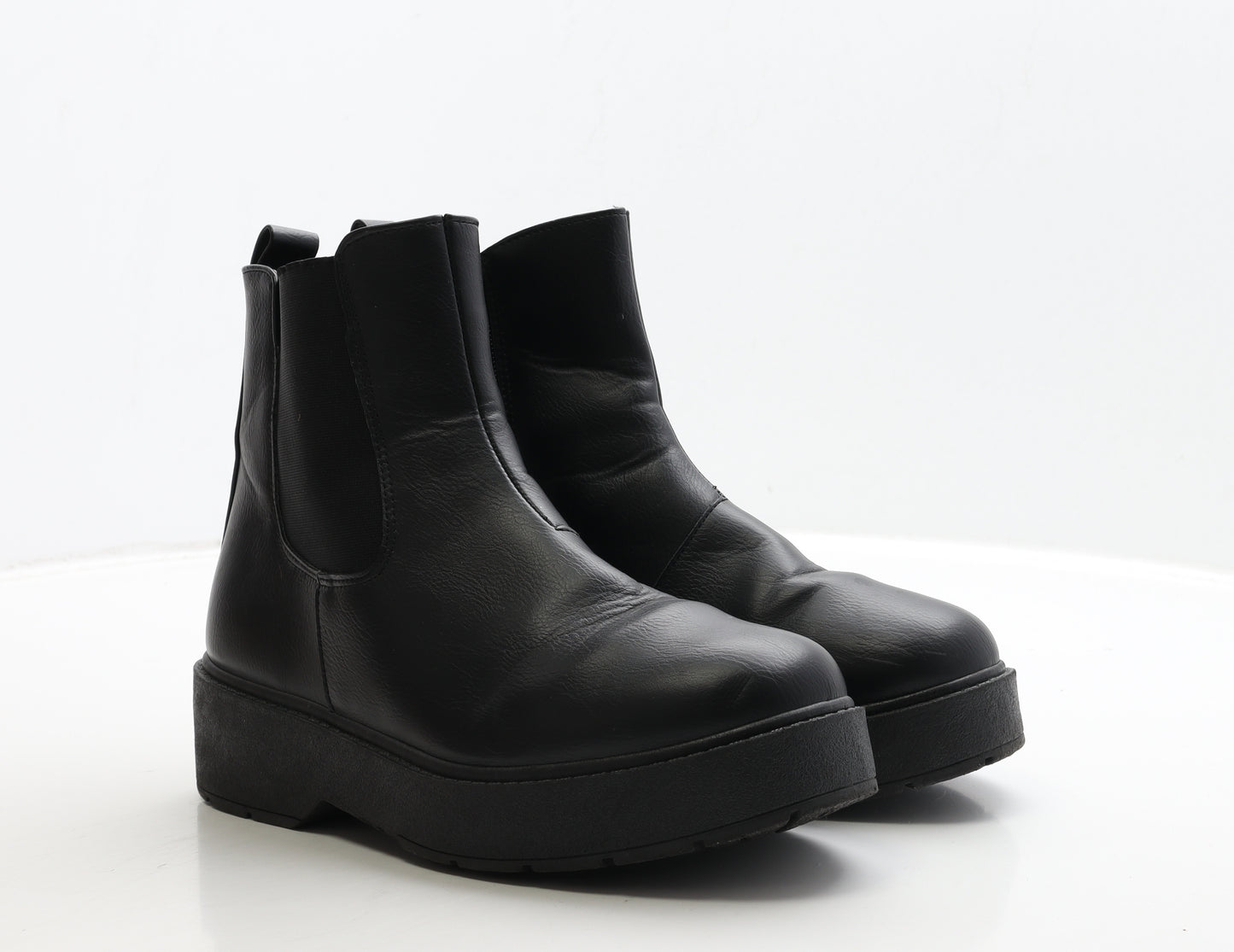 Krush Womens Black Leather Chelsea Boot UK 7 40