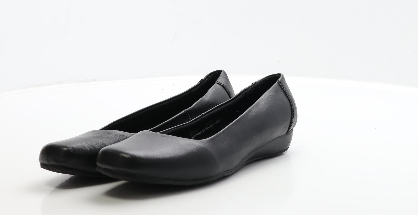 Soleflex Womens Black Leather Ballet Flat UK 5 38