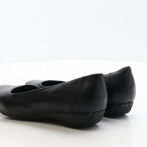 Soleflex Womens Black Leather Ballet Flat UK 5 38