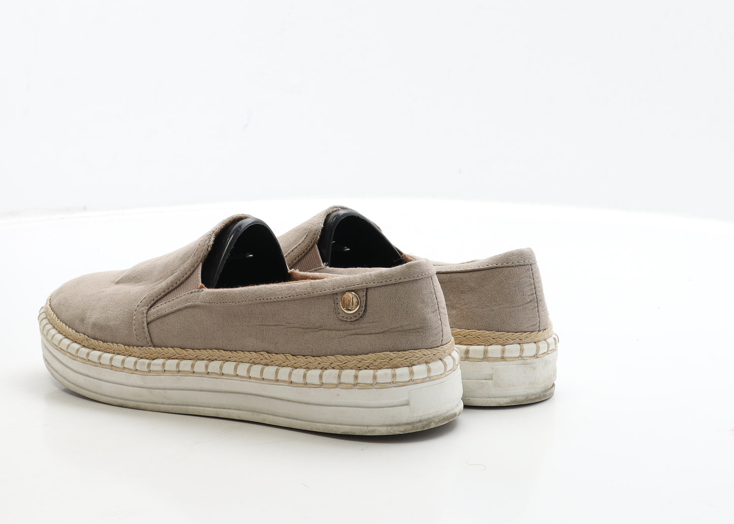 River Island Womens Beige Suede Loafer Flat UK 6 39