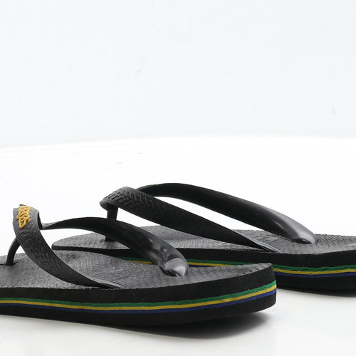 Havaianas Womens Black Rubber Thong Sandal UK 4 37 - Size 4-5