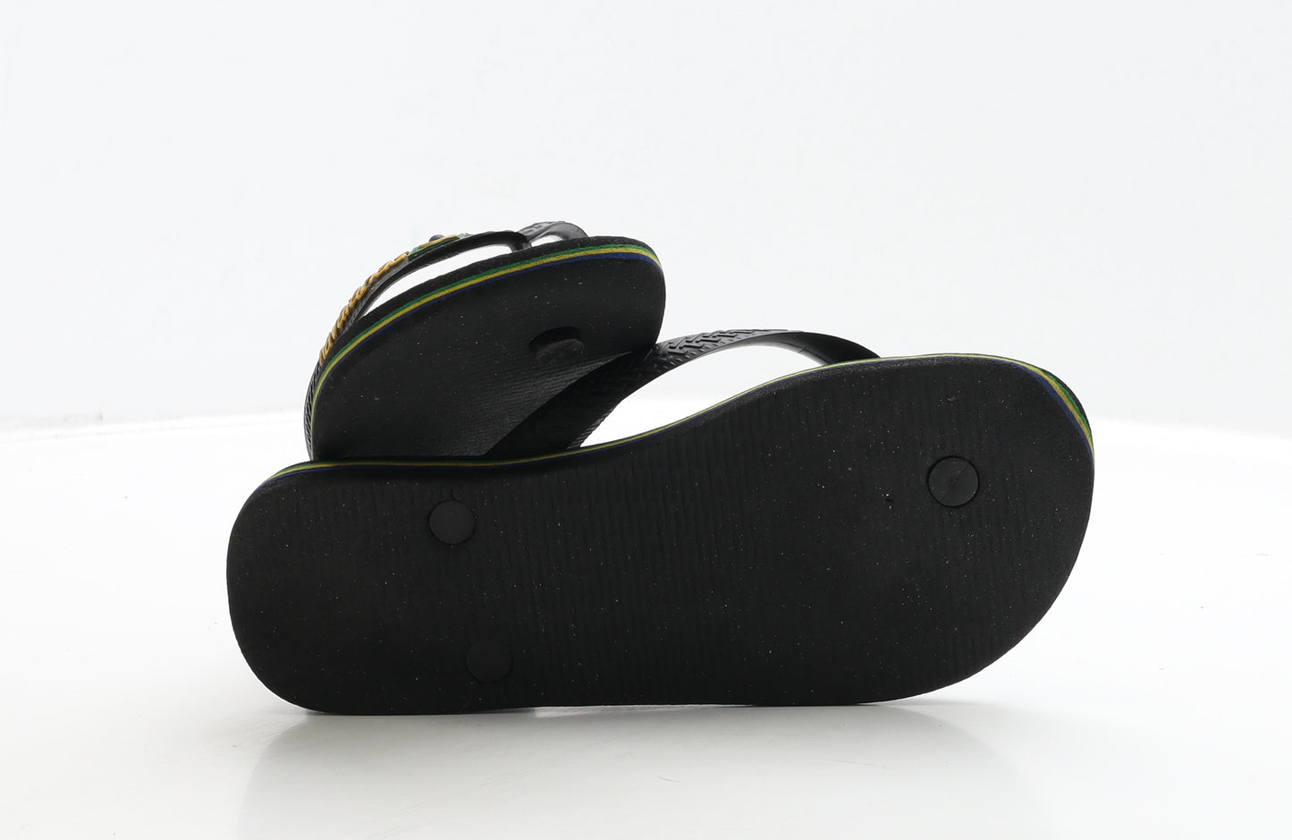 Havaianas Womens Black Rubber Thong Sandal UK 4 37 - Size 4-5