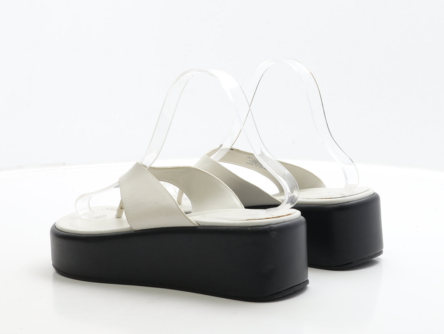 ASOS Womens White Leather Thong Sandal UK 5 38