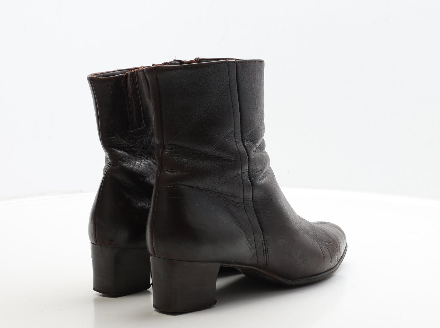 Preworn Womens Brown Leather Bootie Boot UK 6 39