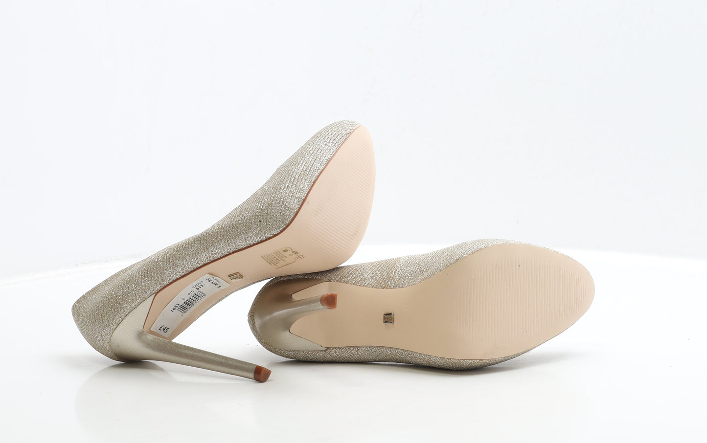 Faith Womens Gold Polyester Court Heel UK 5 38