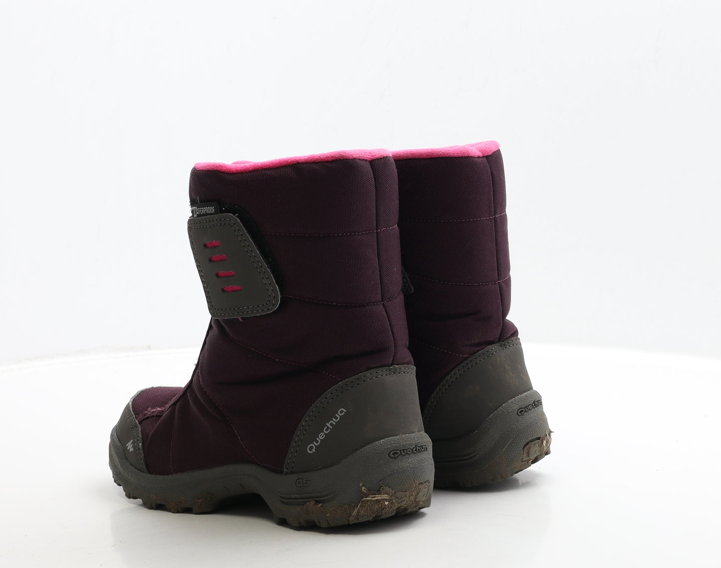 DECATHLON Girls Purple Polyester Snow Boot Boot UK 2.5 35