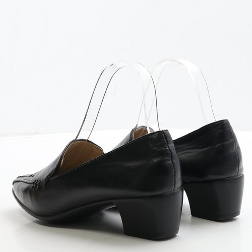Softlies Womens Black Leather Court Heel UK 4 37