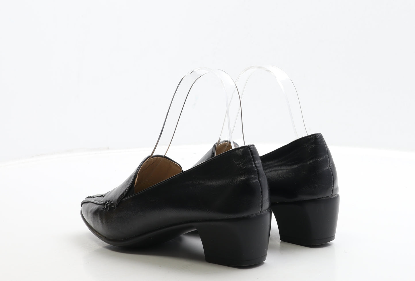 Softlies Womens Black Leather Court Heel UK 4 37