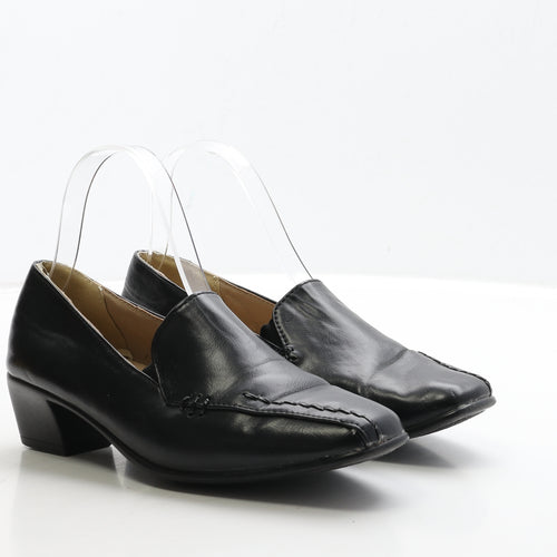 Softlies Womens Black Leather Court Heel UK 4 37